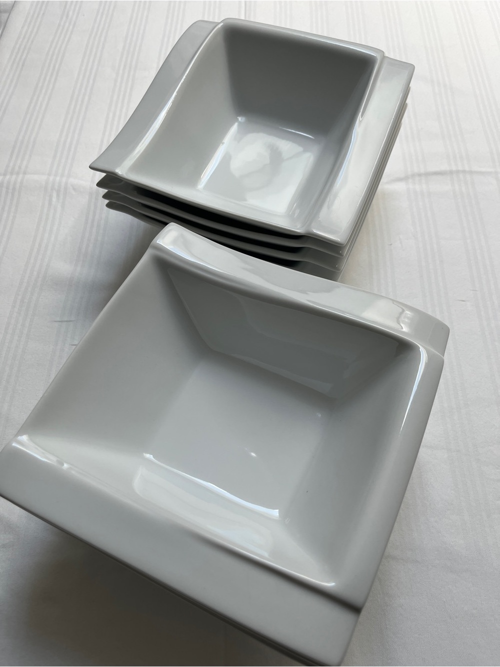 Stokes Maiko White Square Bowls (Set of 8)